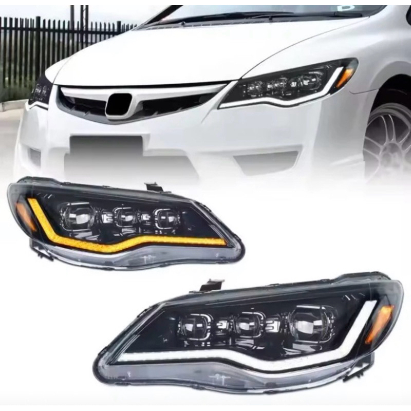 BILED HEADLAMP CIVIC FD LAMPU DEPAN mugen