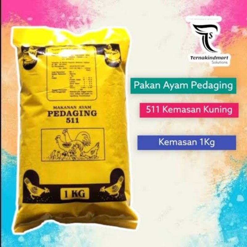 pakan ayam/pur ayam pedaging 511 kemasan 1 Kg