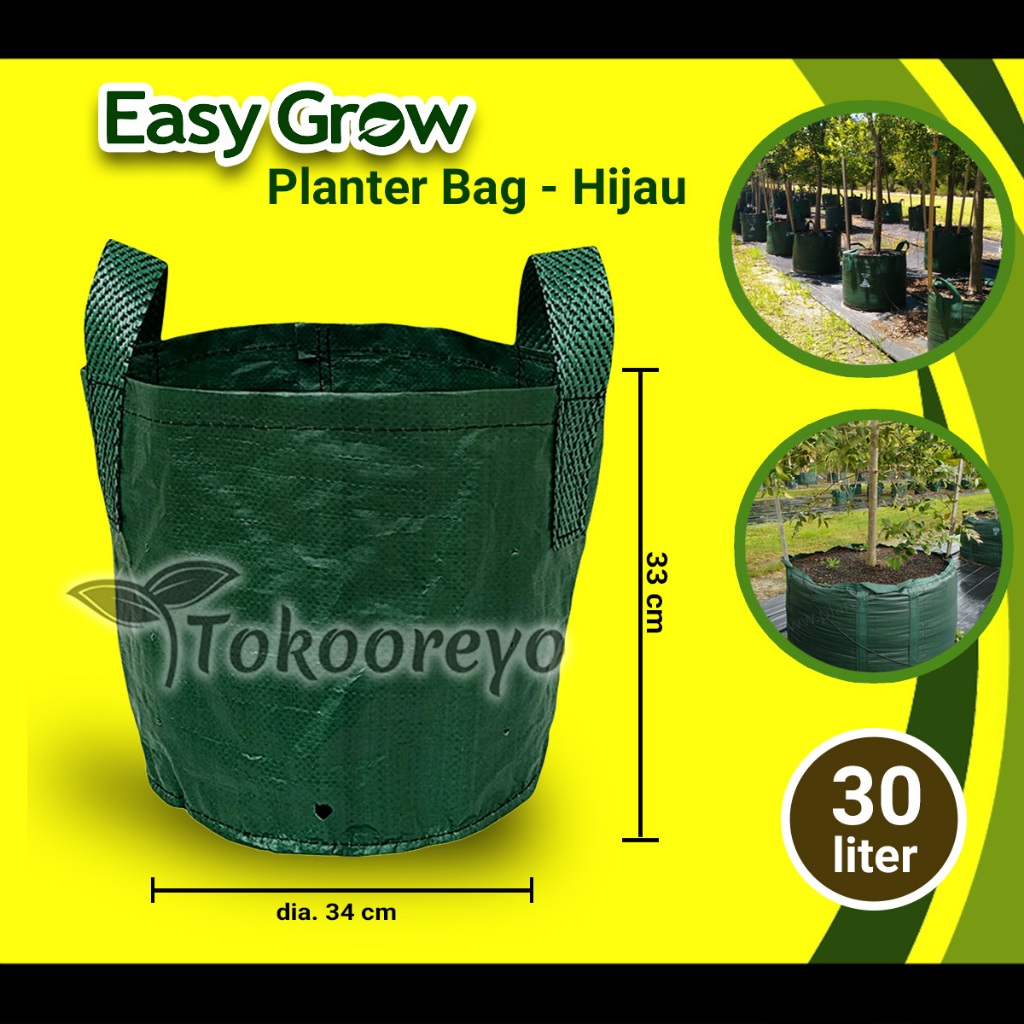 PLANTER BAG EASY GROW STANDAR 30 LITER - HIJAU