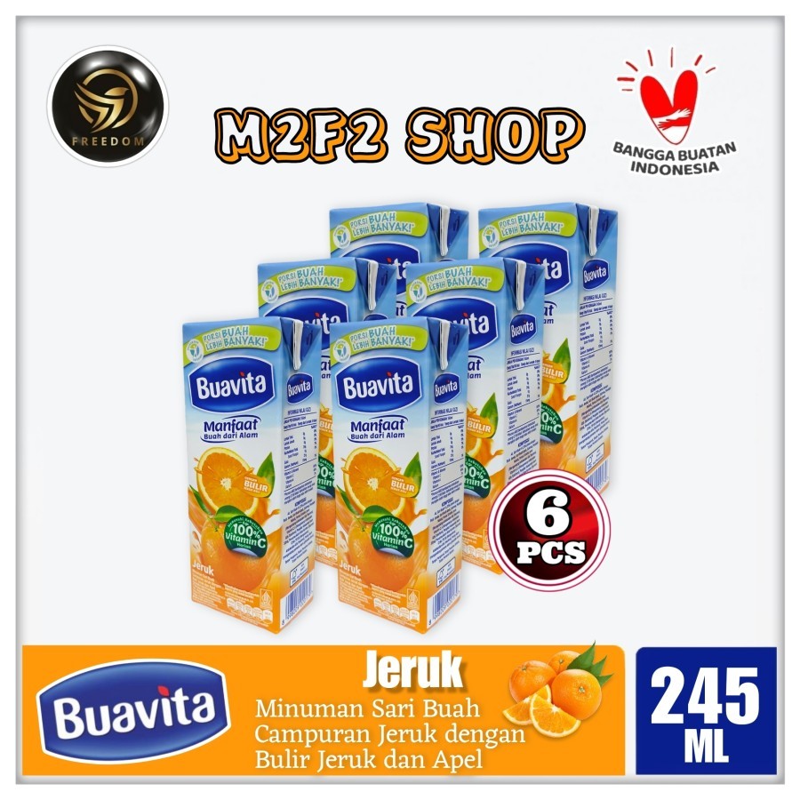

Jus Buavita Rasa Jeruk Kotak | Juice Orange - 245 ml (Kemasan 6 Pcs)