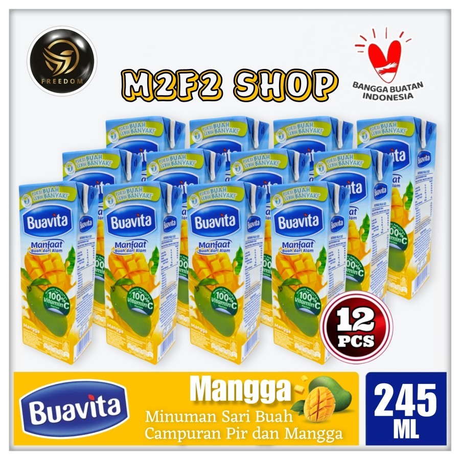 

Jus Buavita Rasa Mangga Kotak | Juice Mango - 245 ml (Kemasan 12 Pcs)