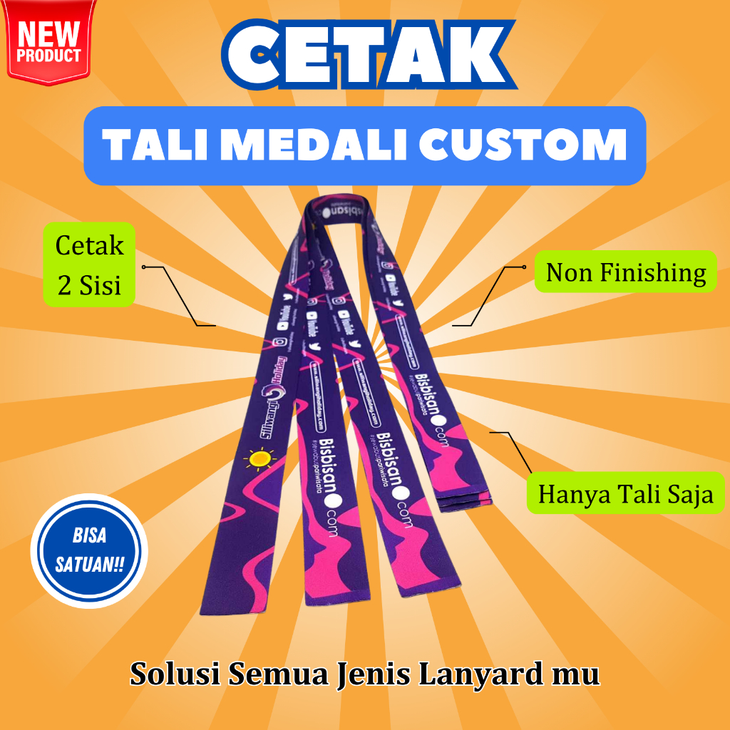 

TALI MEDALI SUBLIM CUSTOM 2,5 3 CM 4 CM BAHAN TISSUE TANPA FINISHING non finishing Bahan Halus Hasil Sangat Memuaskan