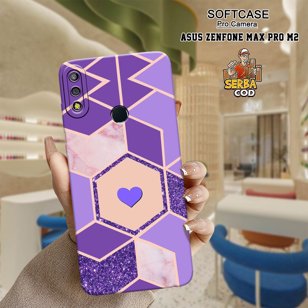 Migun Case - Case Asus Zenfone Max Pro M2 - Motif Gliter - Casing Asus Zenfone Max Pro M2- Softcase 