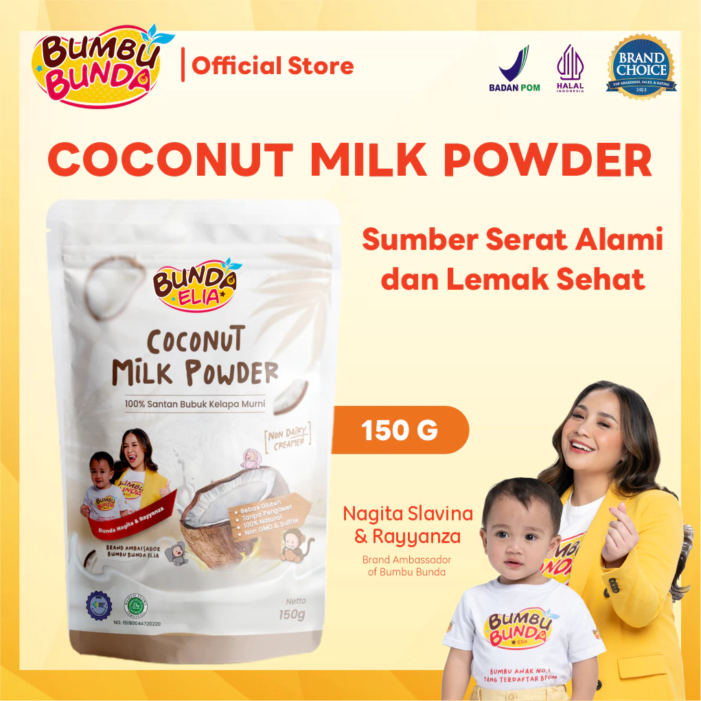 

Bumbu Masak Santan Instan Bumbu Bunda Coconut Milk Powder / Kelapa Bubuk Organik/ Santan MPASI