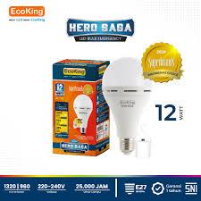 Lampu emergency led bulb hero Ecoking emergency lamp led  12w, Bola Lampu BATAM
