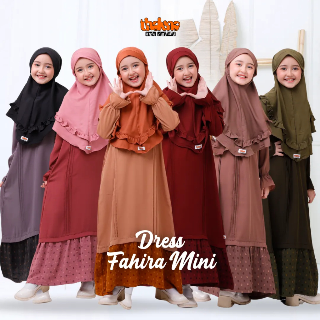 Dress Muslim Anak Perempuan Thaluna Kids Dress Fahira Mini