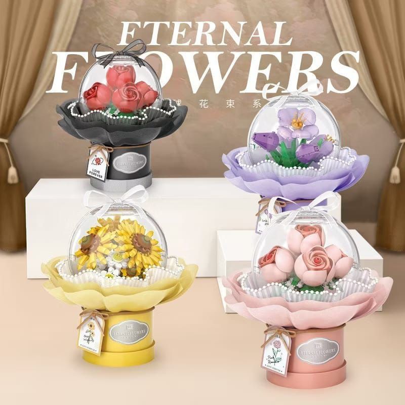 LOZ DIY puzzle block bricks Eternal Flower Led /mainanbalok /mainansusunbalok /mainananak /mainanana