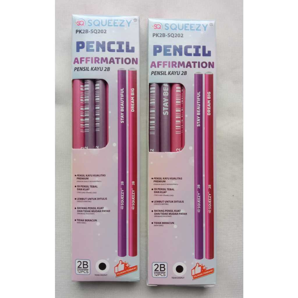 

Pensil 2B Squeezy Affirmation SQ202 1 Pak 12 Pensil