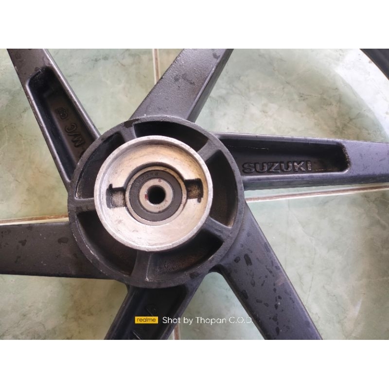 VELG DEPAN SATRIA 2TAK HIU LUMBA ORIGINAL COPOTAN