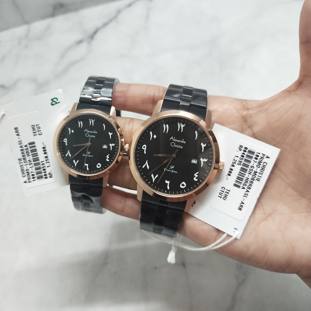 AC 1007 (ARAB) Jam Tangan Original Couple Alexandre Christie
