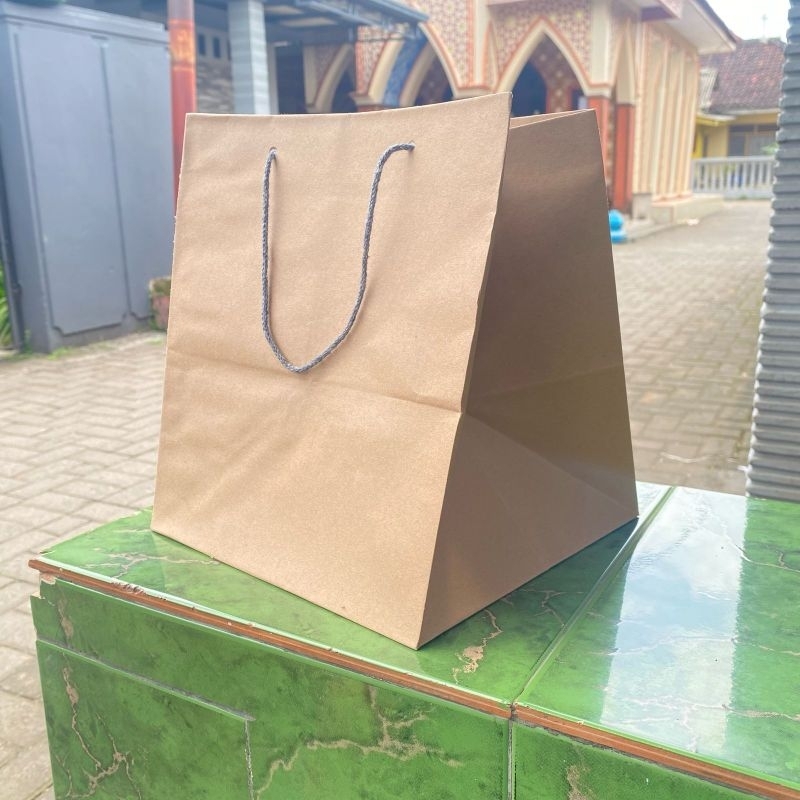 

Paperbag Polos Coklat ukuran 22x22x25 (paket 22pcs)|Tas Kertas |Tas Kado |Tas Souvenir |Paper bag custom