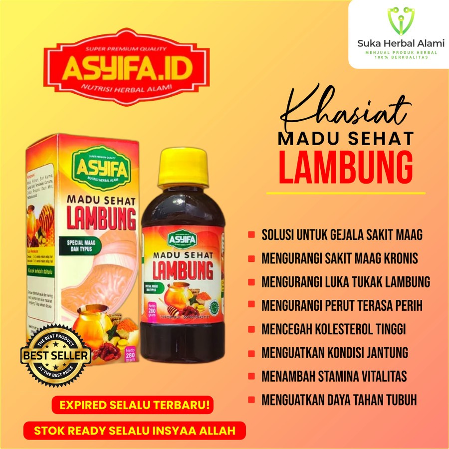 

Madu Sehat Lambung Asyifa Special Obat Herbal Sakit Lambung Maag Dan Typus