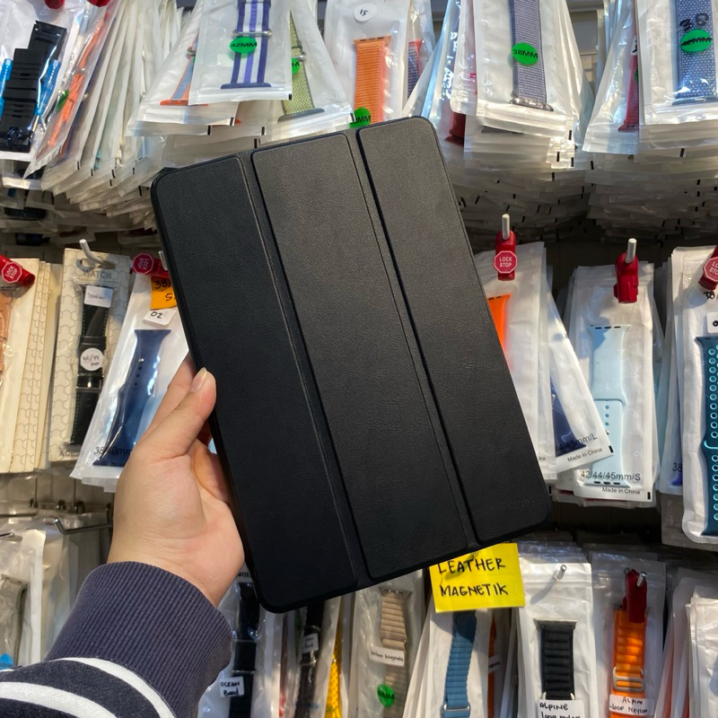 Smart Cover/ Flip Cover Samsung tab S9/S9 FE cover Book- Hitam
