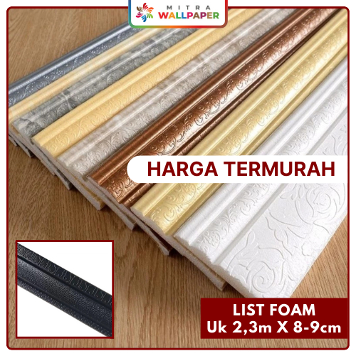 Stiker List Foam Dinding Wall Border Foam Tembok Stiker List Foam Sticker Wallfoam List Moulidng