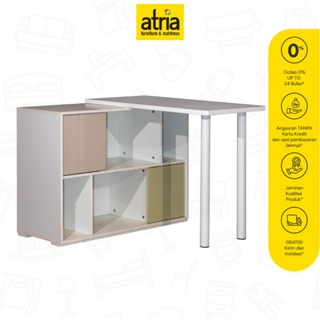 Atria Bragy Desk Meja Belajar Cream Grey