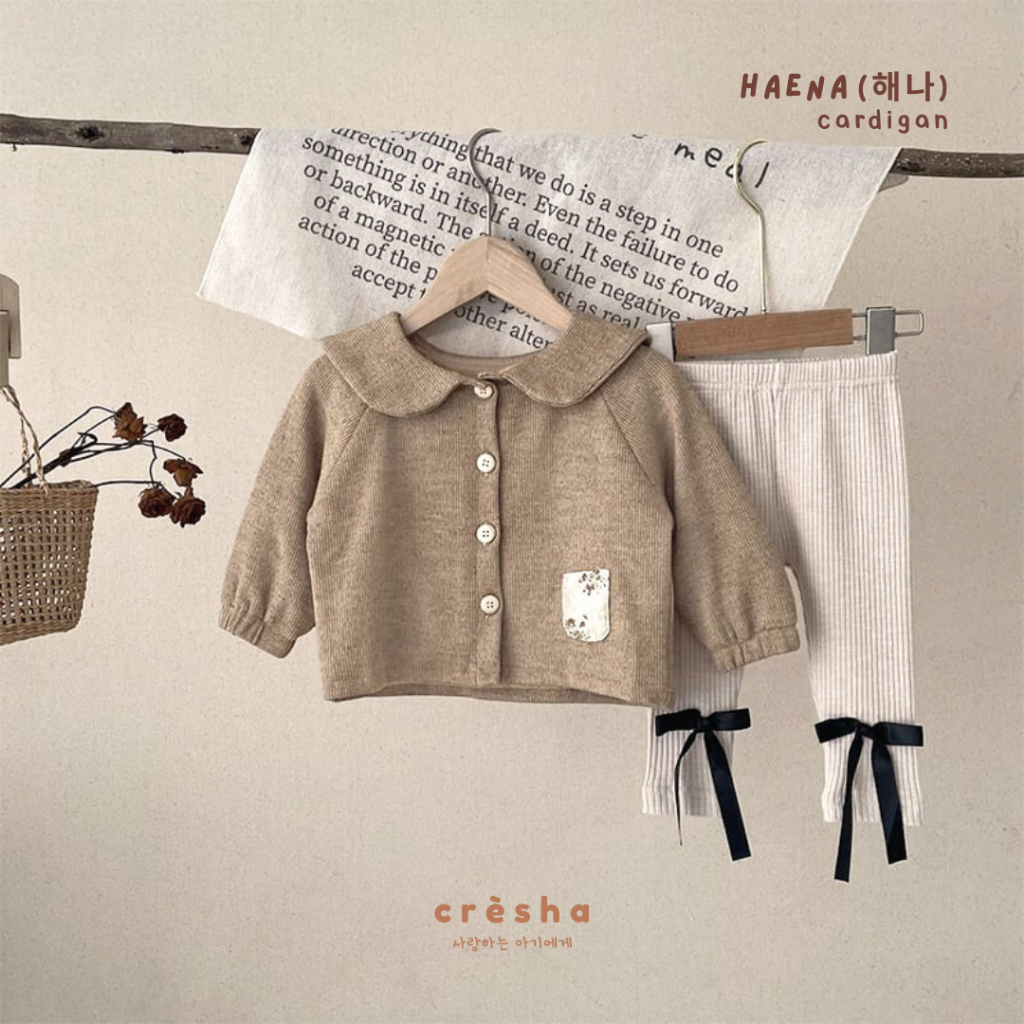 Cresha - Haena Cardigan Anak Perempuan Korean Style