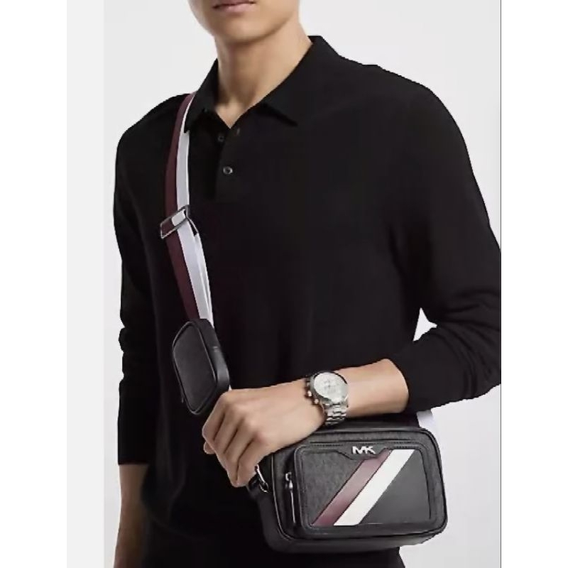 Tas Pria MK Rivington Logo Camera Bag