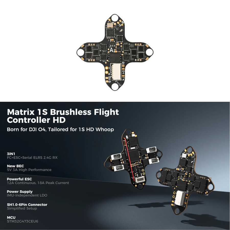 BetaFPV Matrix 1S Brushless Flight Controller - Kontrol Penerbangan Canggih untuk Drone FPV