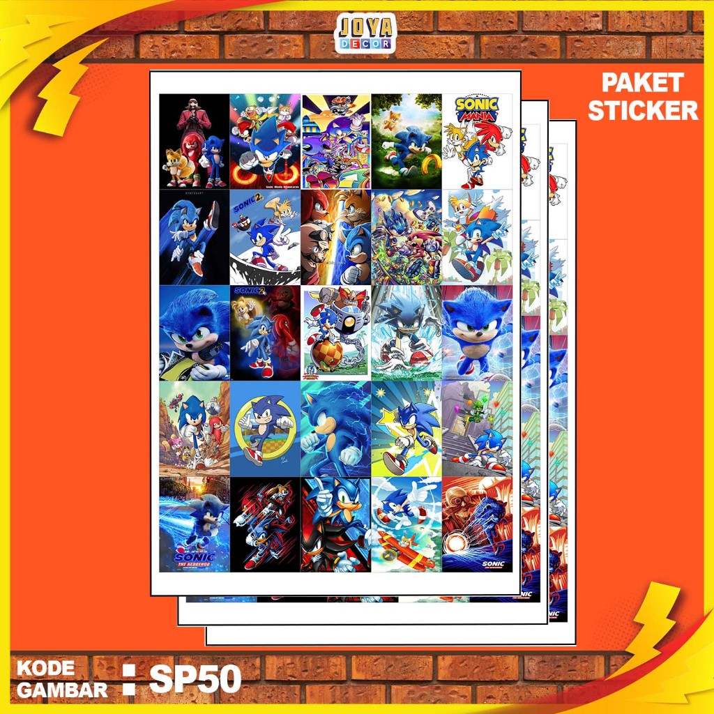 

GAMBAR STICKER SONIC THE HEDGEHOG/ STIKER SONIC THE HEDGEHOG / PAKET STIKER SONIC THE HEDGEHOG PER 25 PCS / KODESP50