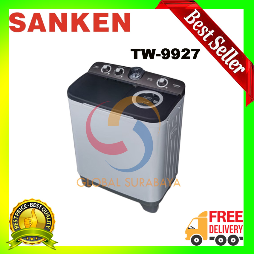 MESIN CUCI SANKEN TW 9927 9KG 2 TABUNG TW9927 9 KG X-TOR