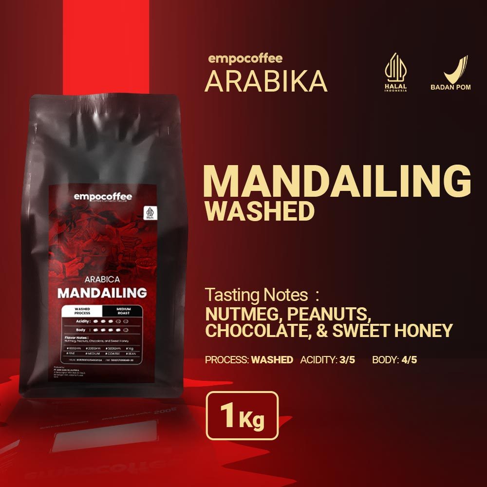 

Empo Coffee Biji Kopi Bubuk Arabika Mandailing Sumatra Arabica Coffee Roasted Bean Coffe Roast Beans 1 Kg