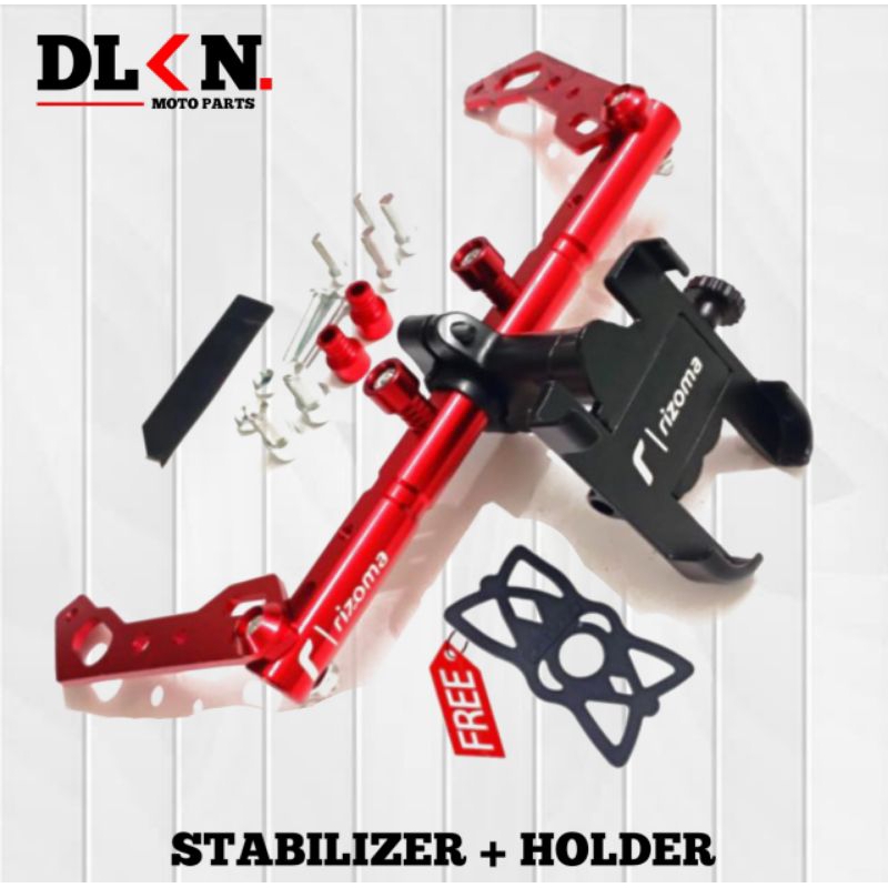 HARGA MURAH HOLDER HP PAKET KUMPLIT + STABILIZER SPION MOTOR NMAX, LEXY, BEAT, MIO, VARIO NEW DLL **
