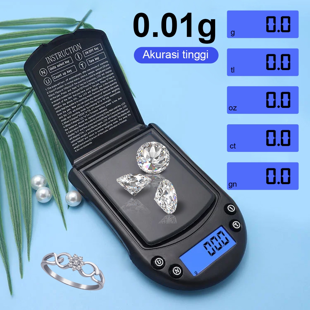 EcoGo CHQ Timbangan Emas Pocket Digital skala mini timbangan elektronik timbangan emas Timbangan gra