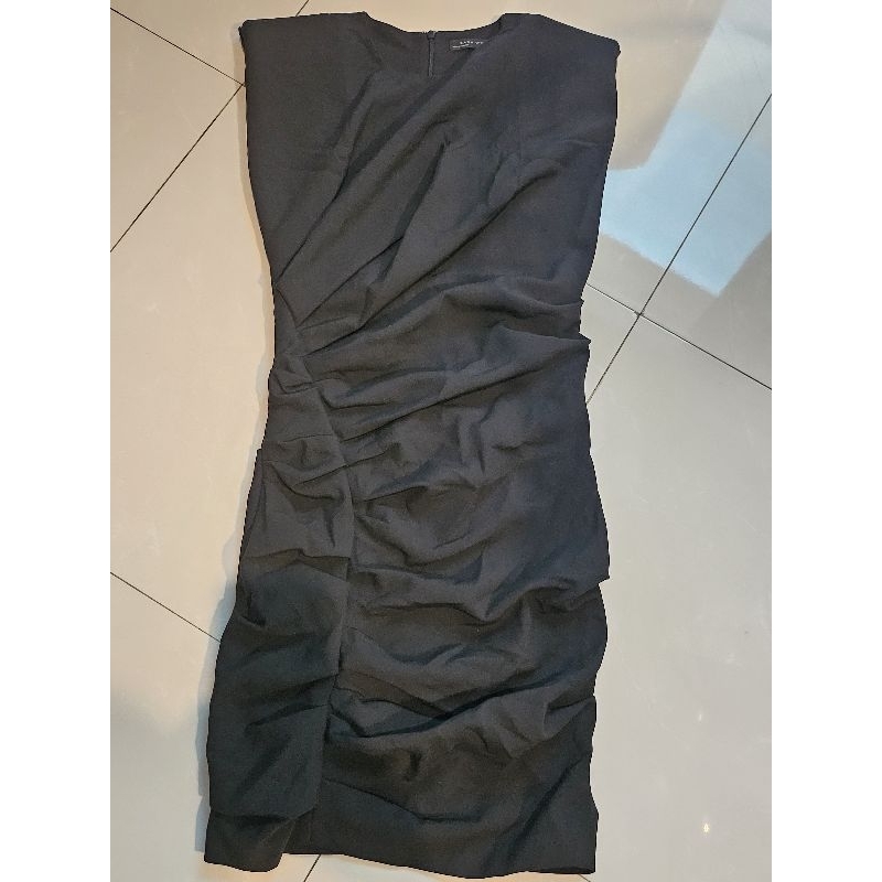 zara dress/zara midi dress/ black midi dress/preloved dress zara