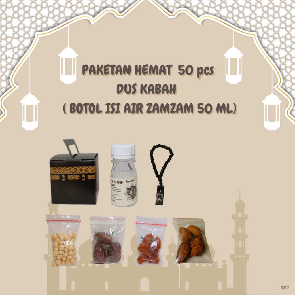 

Ssl09 50 pcs paketan hemat KABAH untuk oleh oleh haji dan umroh ( botol isi air zamzam 50 ml )