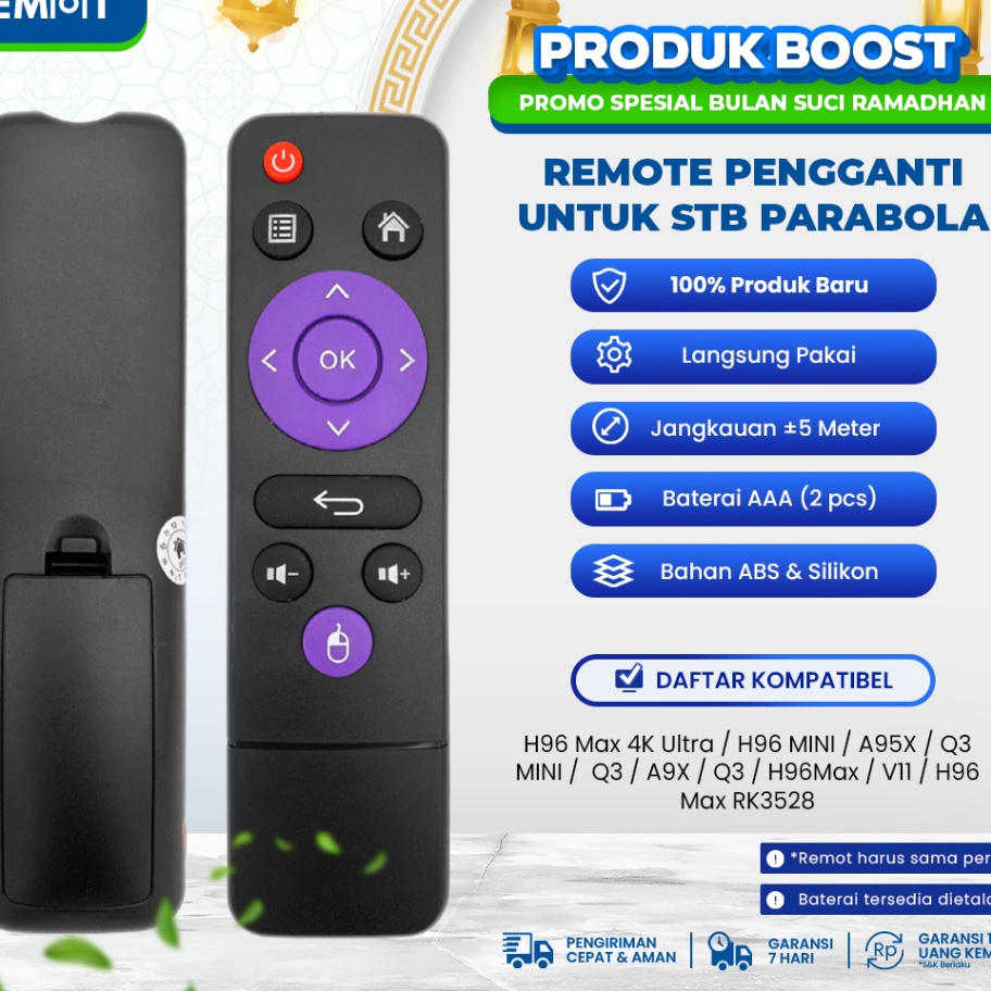Bonus Remot Remote STB Android TV BOX Universal H96 Max 4K Ultra  H96 M  A95X  Q3 M  Q3  A9X  Q3  H9