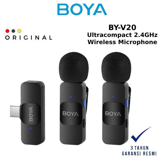 BOYA BY V20 Ultracompact 2.4GHz Wireless Mic Microphone - BOYA OFFICIAL STORE ( CODE 10152 ) / WIREL
