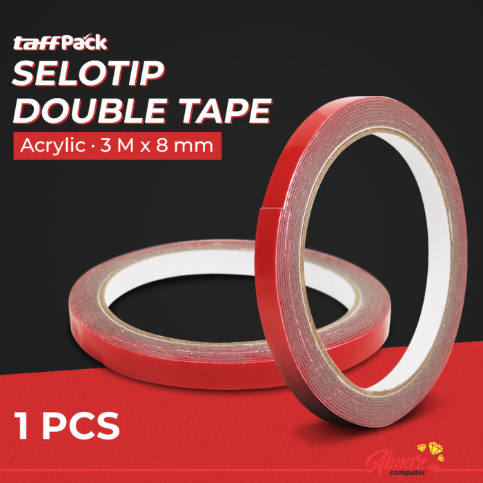 

TaffPACK Selotip Double Tape Acrylic 3M 8mm - SC-3M - Red