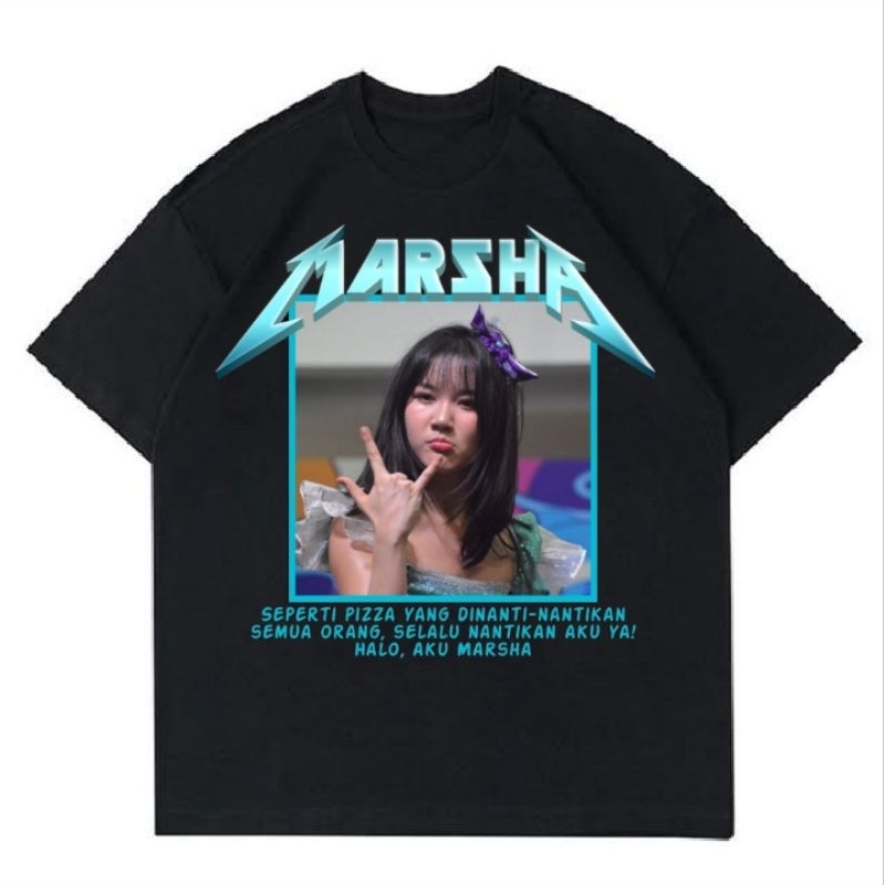 KAOS MARSHA VINTAGE | T-SHIRT MARSHA BLACK | BAJU MOTIF KALCER