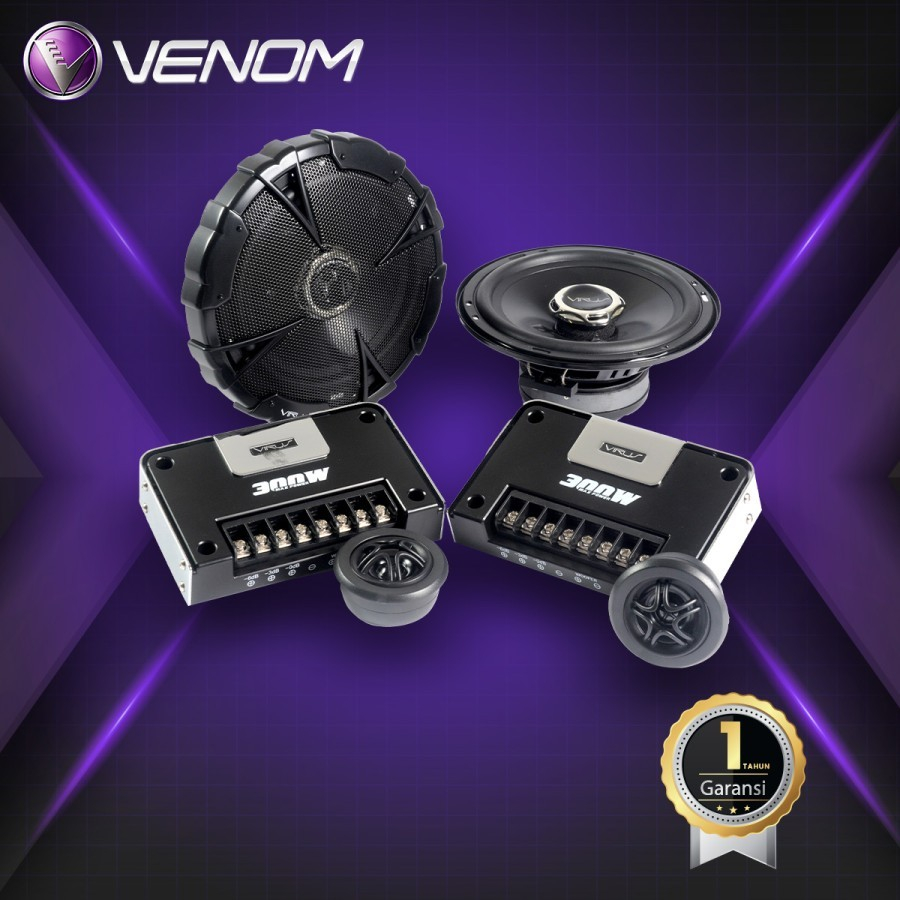 VENOM PAKET AUDIO MOBIL VIRUS SPEAKER DEPAN BELAKANG
