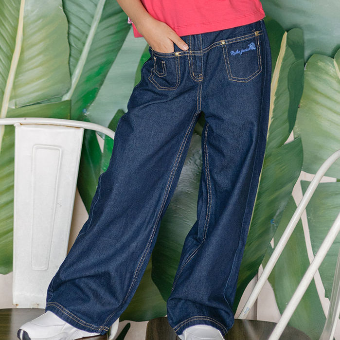 Denim culottes/ Kulot panjang jeans anak perempuan/ Rodeo Junior Girl Pink Blush