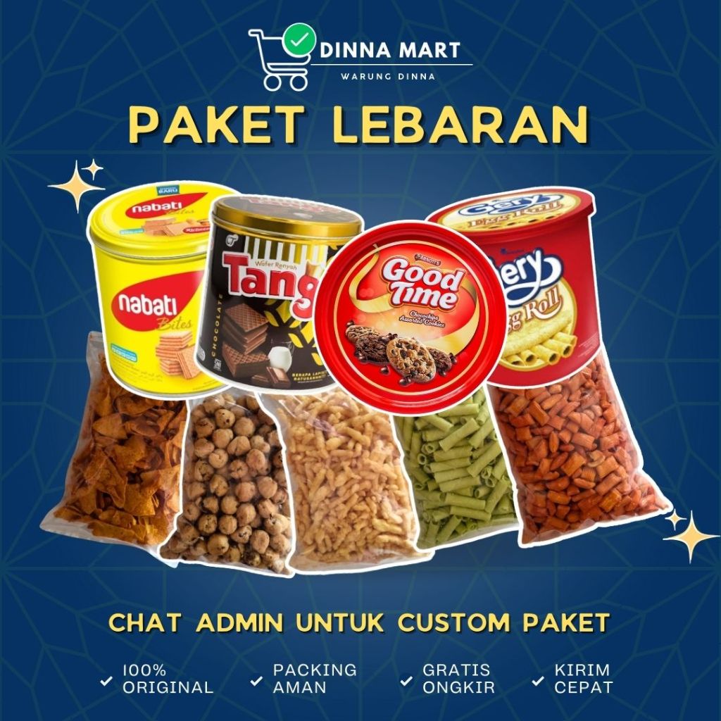 

Paket Camilan Jajanan Snack Lebaran – Kaleng, Repack & Kiloan, Murah & Hemat