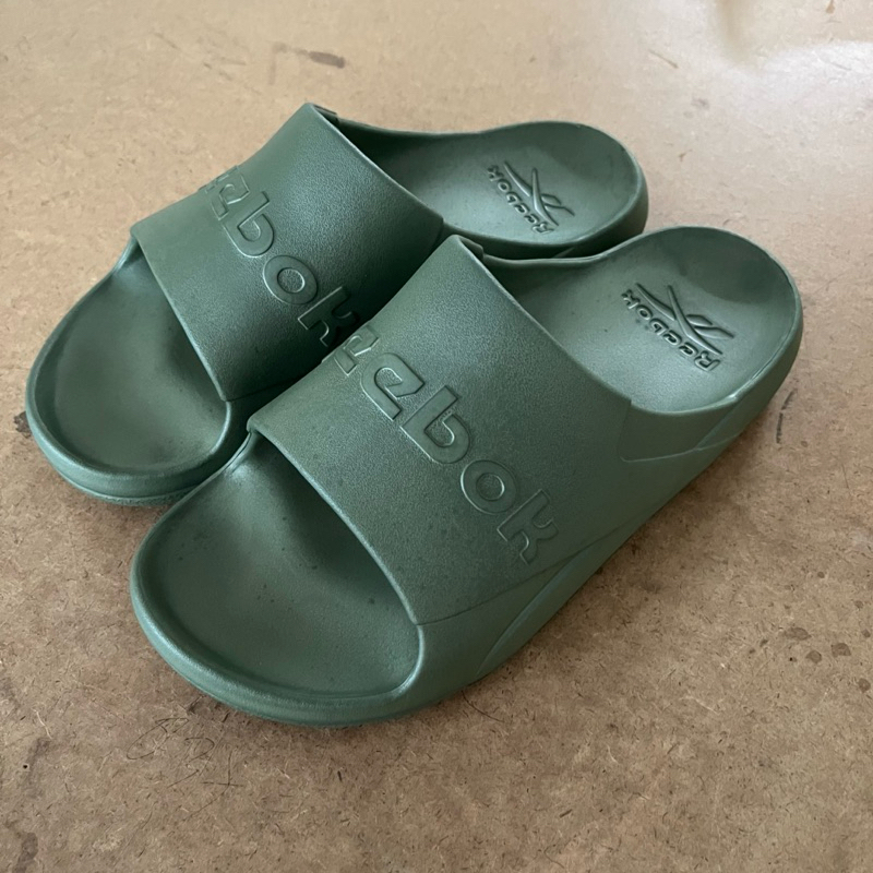 Sandal Slop Pria Sandal Slip On Karet Empuk Hijau Army Sendal REEK Hijau Army Premium Sandal Slide