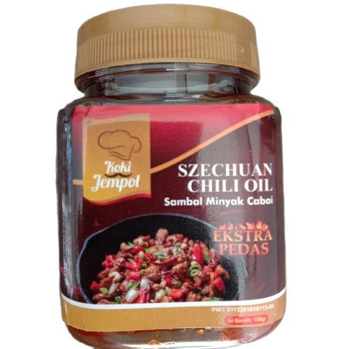 

Sambal Minyak Cabai KOKI JEMPOL SZECHUAN CHILI OIL 150 gr Sambal DimSum
