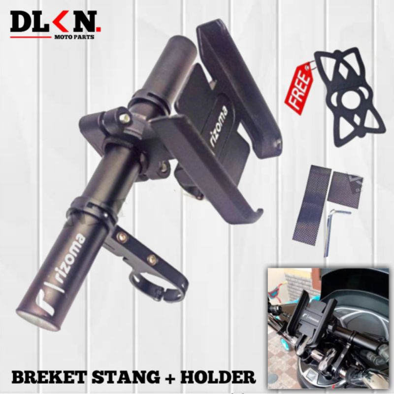 HOLDER HP MOTOR PAKET KUMPLIT + BREKET STANG MOTOR PCX, ADV, BEAT STREET DLL