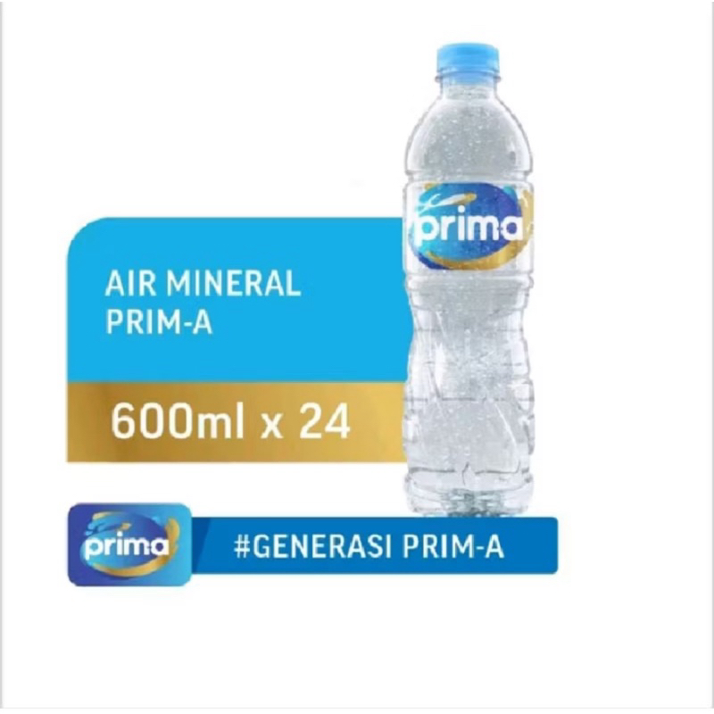 

1 Dus Air Mineral Prima 600ml isi 24 botol - Kemasan Botol Plastik