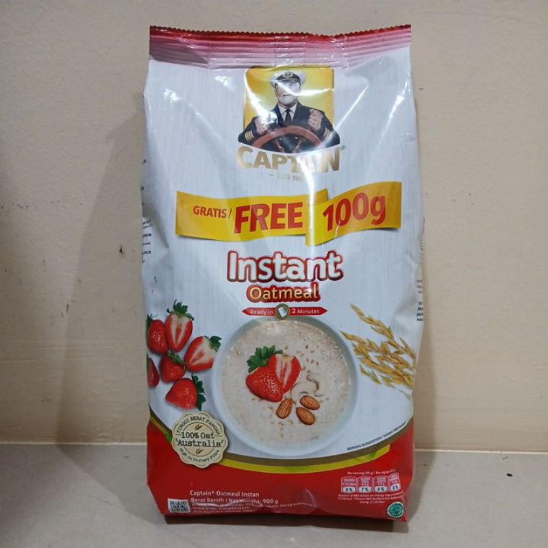 

CAPTAIN INSTANT OATMEAL MALAYSIA CAP CAPTAIN 800 GR FREE 100 GR
