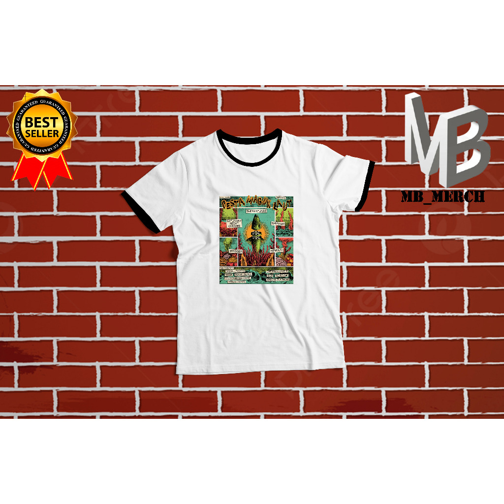 BAJU KAOS RINGER TEE THE PANTURAS - MABUK LAUT BAHAN COTTON COMBED 24S Premium Limited Edision MB_ME