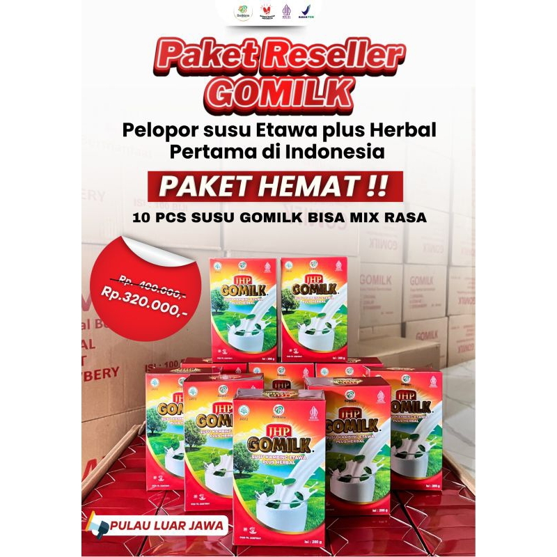 

Reseller GOMILK Susu Kambing Etawa 10 Box