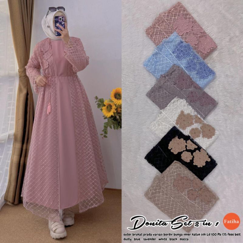 DONITA SET / SETELAN MAXI VEST TILE PREMIUM