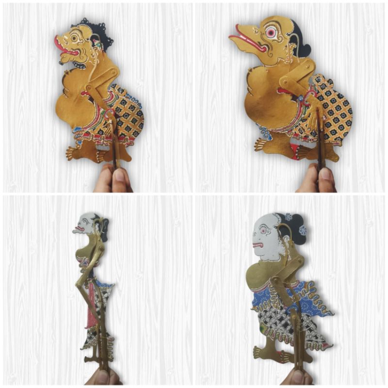 Togog - Bilung, Cangik - Limbuk Wayang Kulit Asli Jogja rapi halus