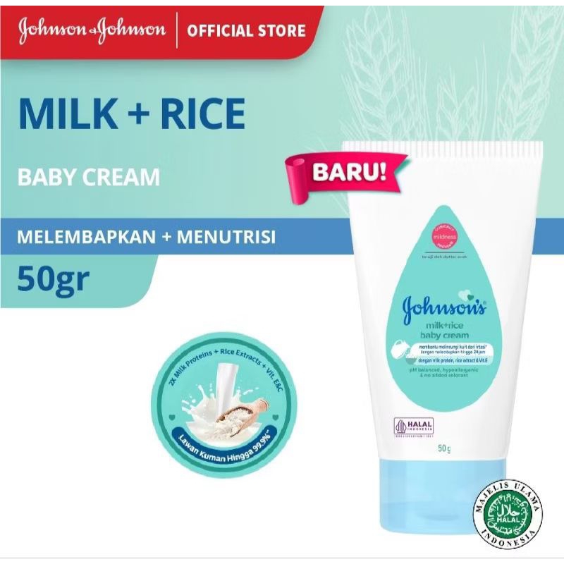 Johnson Milk + Rice Baby Cream 50g