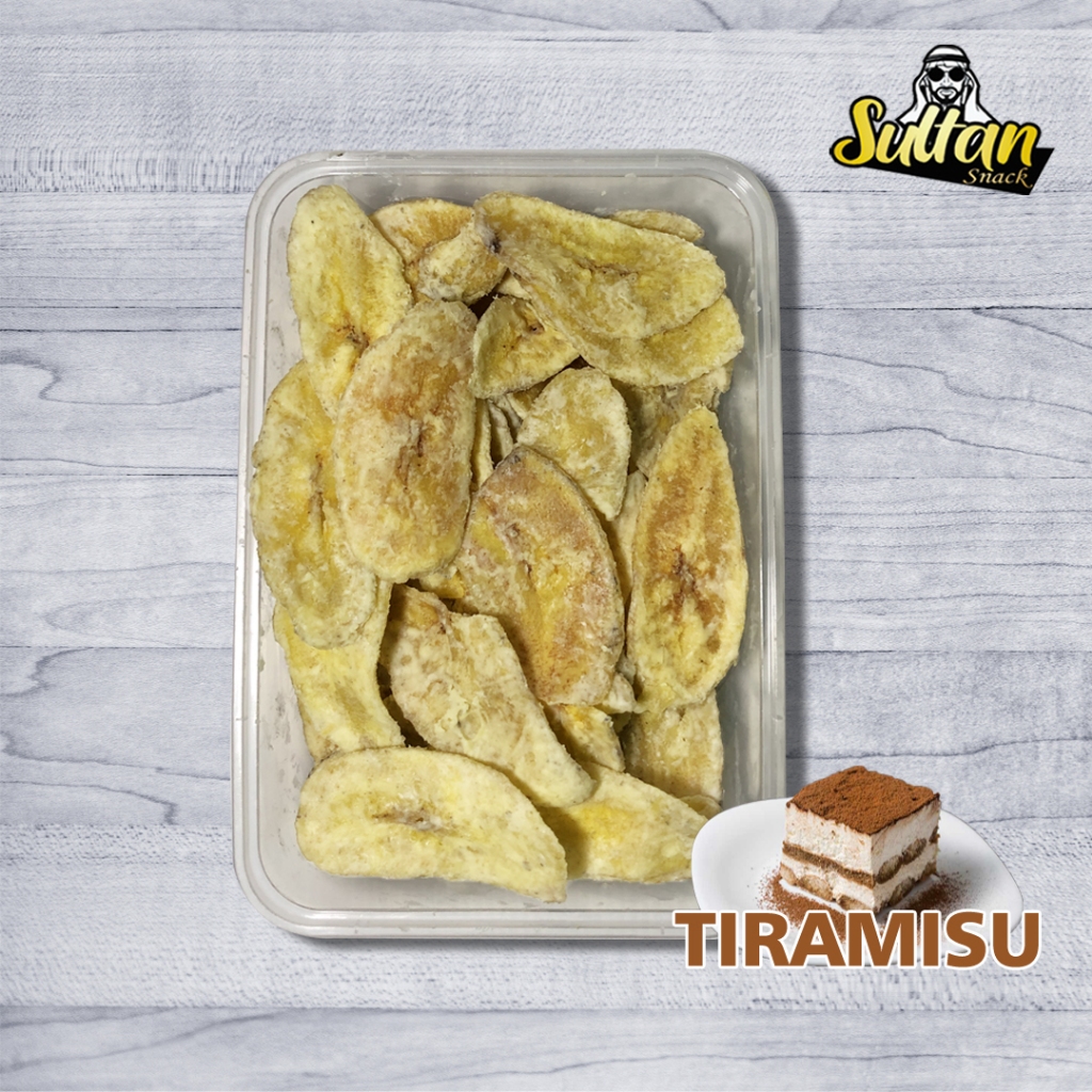 

Keripik Pisang Coklat Rasa Tiramisu Premium Sultan Snack