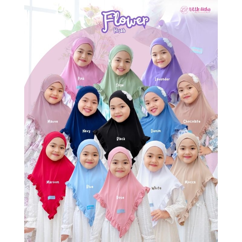 Flower Hijab / Hijab Anak Jersey