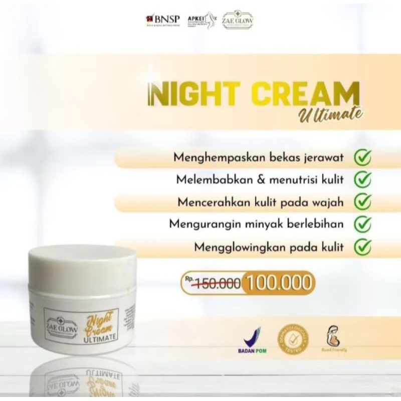 ZAE GLOW - Night cream double ultimate