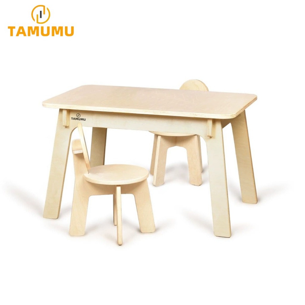 Tamumu Meja Dan Kursi Kayu Belajar Anak / Meja Belajar Serbaguna